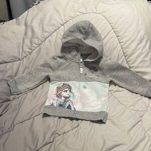 Disney Frozen Gray and White Kids Hoodie